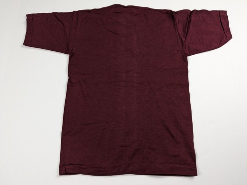 Vintage Printwear TShirt 60s 70s DS Blank Single Stitch Youth S 6-8 USA Maroon - Picture 3 of 6