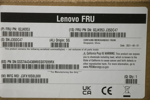 Lenovo 02JK953 4XB7A13973 ThinkSystem 1.92B SATA 6Gb 2.5" HS SSD - Picture 2 of 3
