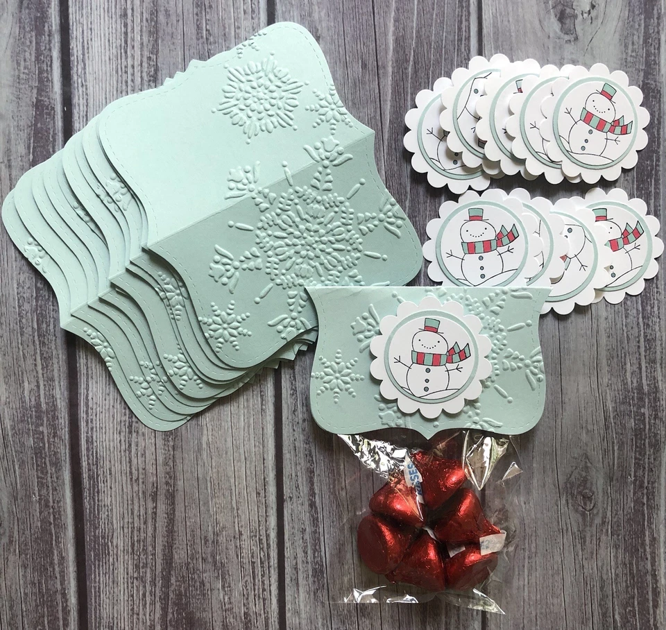 Christmas Snowman Top Treat Bag Handmade Christmas Candy Bag - Image 2 of 4