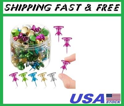 60 pcs Giant Push Pins Large Thumb Tacks Jumbo Tacks 1 Inch Plastic Heads Pins