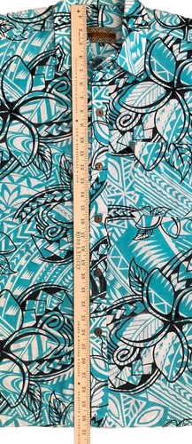 TAPA FIJI Tribal Hawaiian Aloha Shirt Men’s XL Tropical Floral Casual Beach - Picture 6 of 7