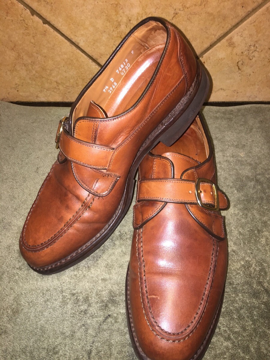 Allen Edmonds Brown Leather Monk Strap Dress Shoes Sz 9.5 D  display picture 1