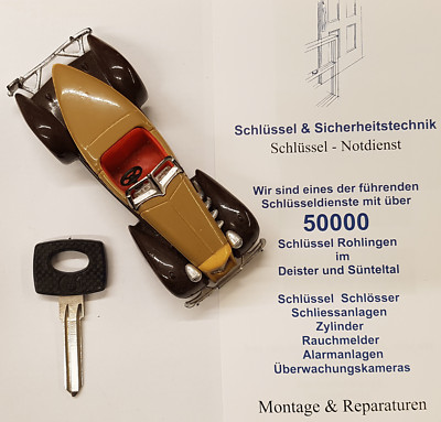 Oldtimer Ersatzschlüssel für Mercedes Benz  HF HFP