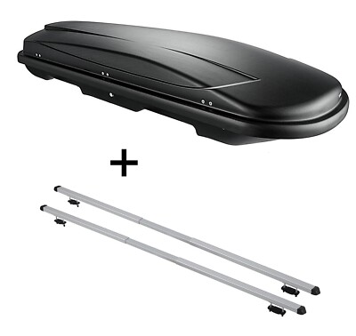 Dachbox JUXT600L+Dachträger RAPID für für Toyota Previa II 5Türer 00-05