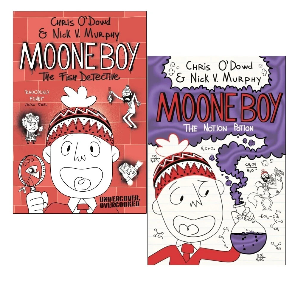 Moone Boy book series 2 Books Collection Set Fish Detective, Notion Potion
