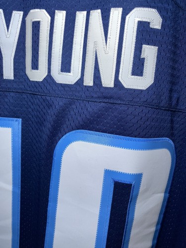 NFL Tennessee Titans #10 Vince Young Authentic Jersey Mens L +2 Length Sewn - Picture 8 of 9