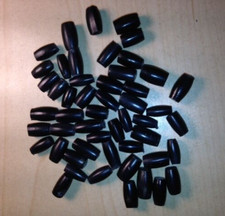 50 BUFFALO Bone / Horn Hairpipe Tube BEADS BLACK 1/2 inch