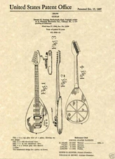 VOX PHANTOM MKIII Teardrop Guitar Patent READY TO FRAME Tear Drop MK 3