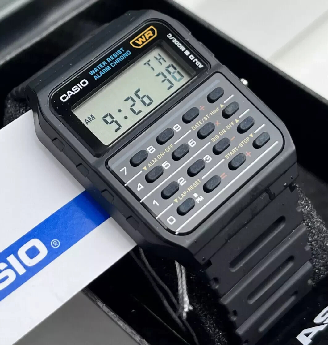 Vintage Unisex 80s Casio Ca-53w Calculator Alarm Digital 