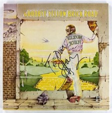 Elton John Signed Autograph Album Vinyl Record Goodbye Yellow Brick Road JSA COA