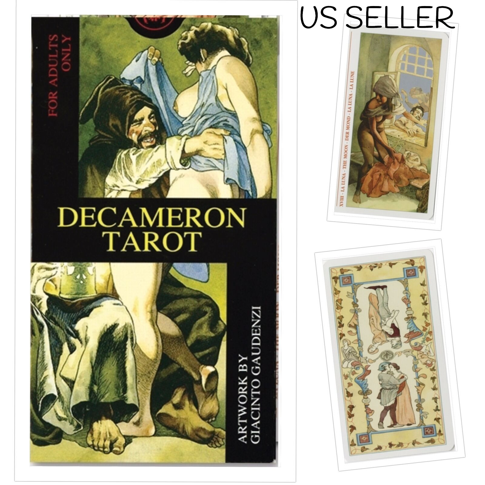 Decameron Tarot Deck 78 Arcana Cards Set w Instruction Booklet Made in