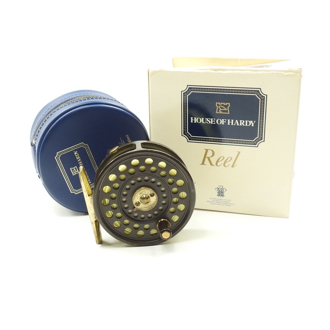Hardy Golden Featherweight Fly Fishing Reel. W/ Box & Case