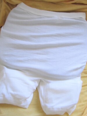 Long leg-page knickers/knickers-HERMKO-vintage look-2 pack-new-white-size 64/66
