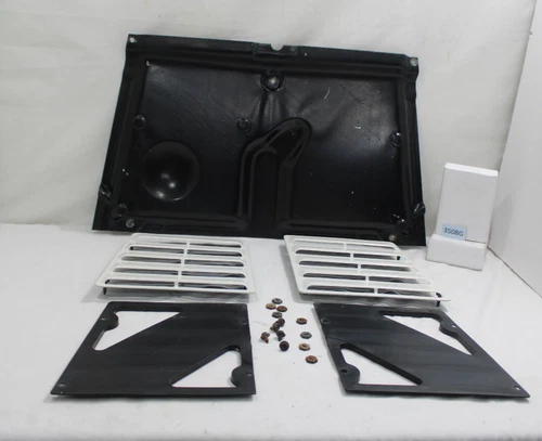 1988 PONTIAC SUNBIRD HOOD SCOOP INSERT VENT TRIM LEFT & RIGHT AND MOUNTING BACK