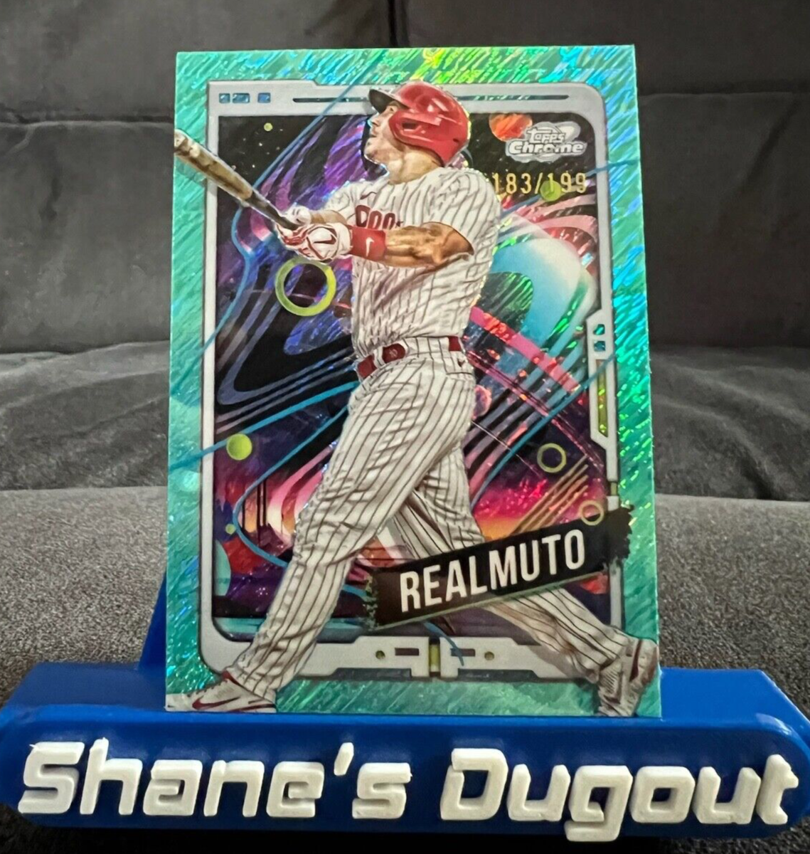 2024 Topps Chrome Cosmic J.T. Realmuto Aqua Equinox Refractor /199