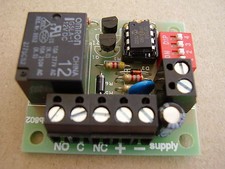 Timer relay board adjustable 1 - 10 seconds (in 1 second steps)