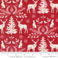 Moda WOODLAND WINTER 56092 13 Cardinal Red Deb Strain Quilt Fabric