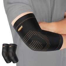 Copper Compression Elbow Sleeve for Tendonitis Tennis Golfers Arthritis