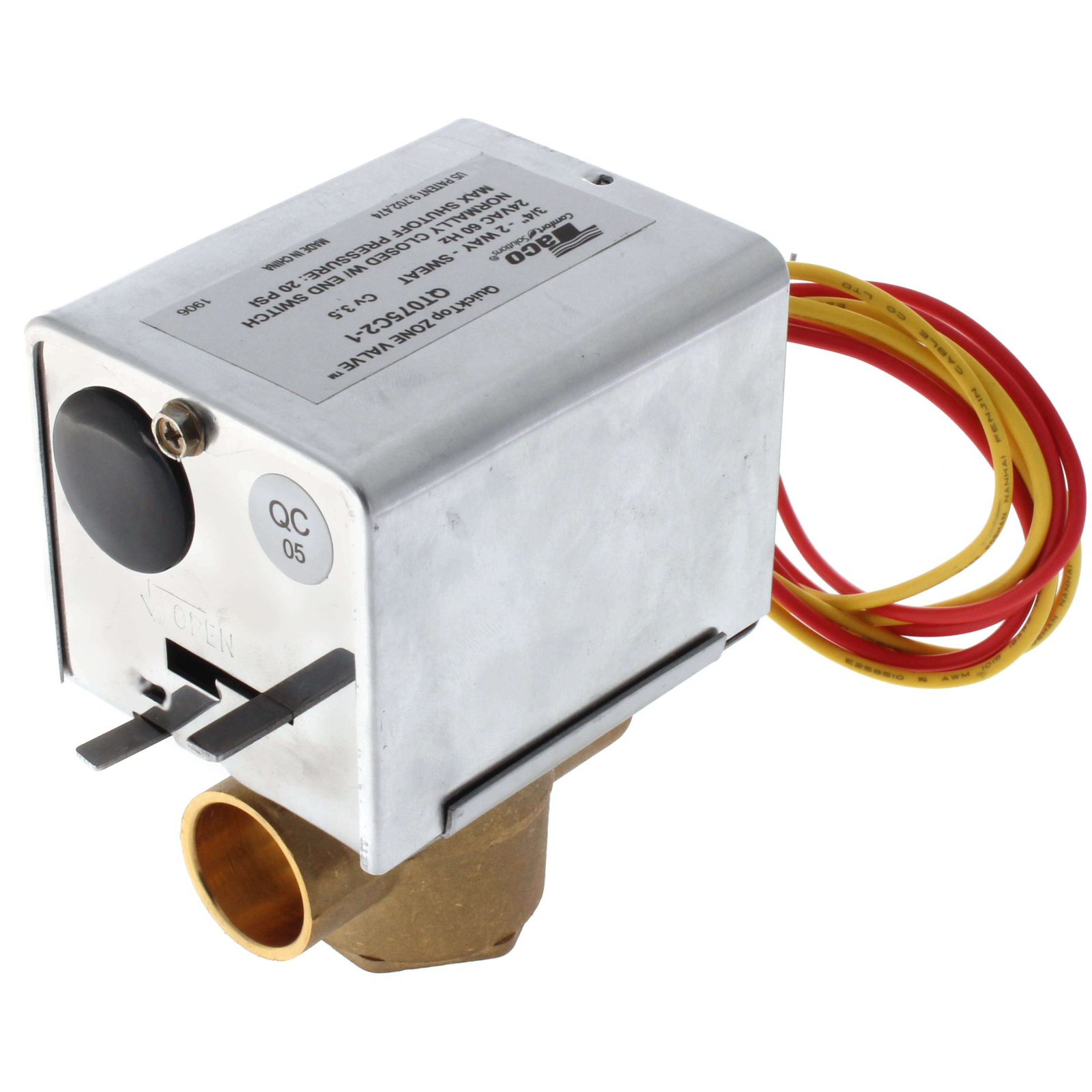 Válvula de sudor Taco QT075C2-1 3/4 QuickTop Zone