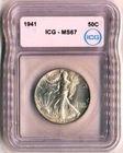1941 Walking Liberty Half Dollar - ICG MS-67 Superb Gem