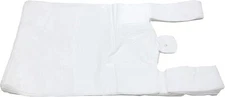 Bags 1/6 Large 21 x 6.5 x 11.5 White  T-Shirt Plastic Grocery Shopping Bags