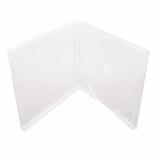 Maxtek 10.4 mm Standard Single Clear CD Jewel Case Assembled Clear Tray 25 Pack