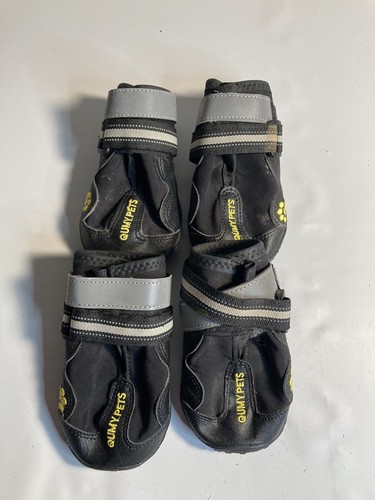 QUMY Dog Boots Size 7 Waterproof Shoes Reflective Strips Rugged Anti-Slip