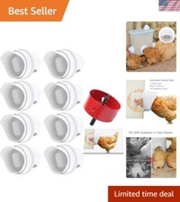 8 Rain-Proof Chicken Feeder Ports for DIY Auto Feeding Systems - Easy Install