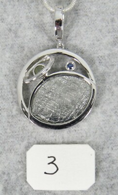 MUONIONALUSTA IRON METEORITE PENDANT $159 Sterling 925 Silver Jewelry STARBORN