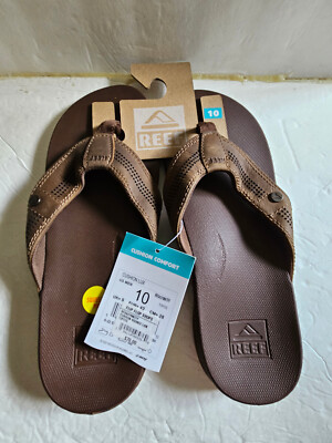 Reef Cushion Lux Brown Mens Flip Flops NEW WITH TAGS