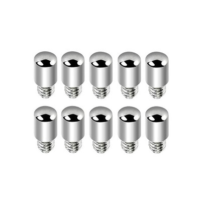 14G 2mm Micro Dermal Healing Post - Internally Threaded 316L Surgical Steel - Steel Color