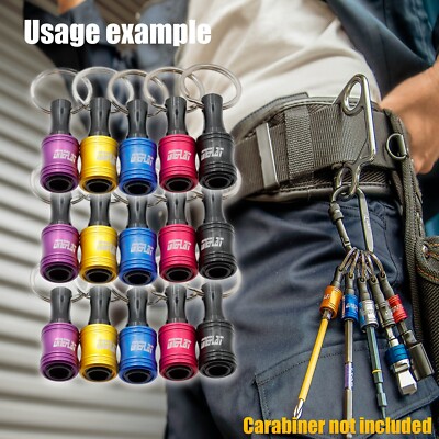  15piece Bit Holder Drill  1/4' Hex Quick Release socket Key Chain Screwdriver