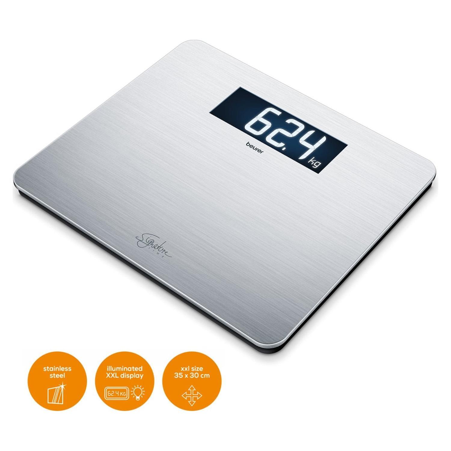 Bilancia pesapersone Beurer GS405 inox portata 200 KG display digitale dimensio