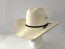 Kids White Cowboy Cowgirl Elastic Fit Hard Straw Western Hat One Size Brand New