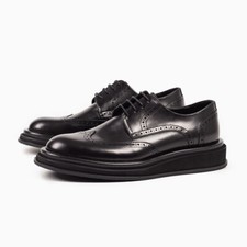 Business Oxfords Mens British Black Brogue Wingtips Carved Formal Wedding Shoes