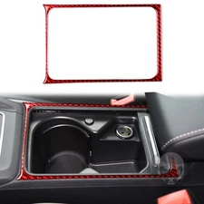 Water Cup Holder Panel Cover Trim For VW Golf 8 GTI MK 8 20-24 Red Carbon Fiber
