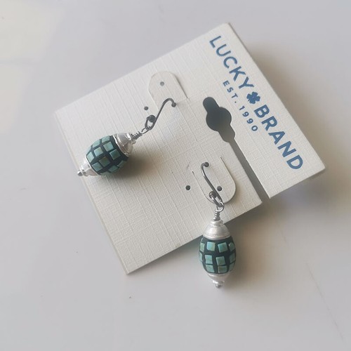 Lucky Brand Oval Beads Drop Earrings Gift Vintage Women Party Holiday Jewelry - Picture 2 of 3