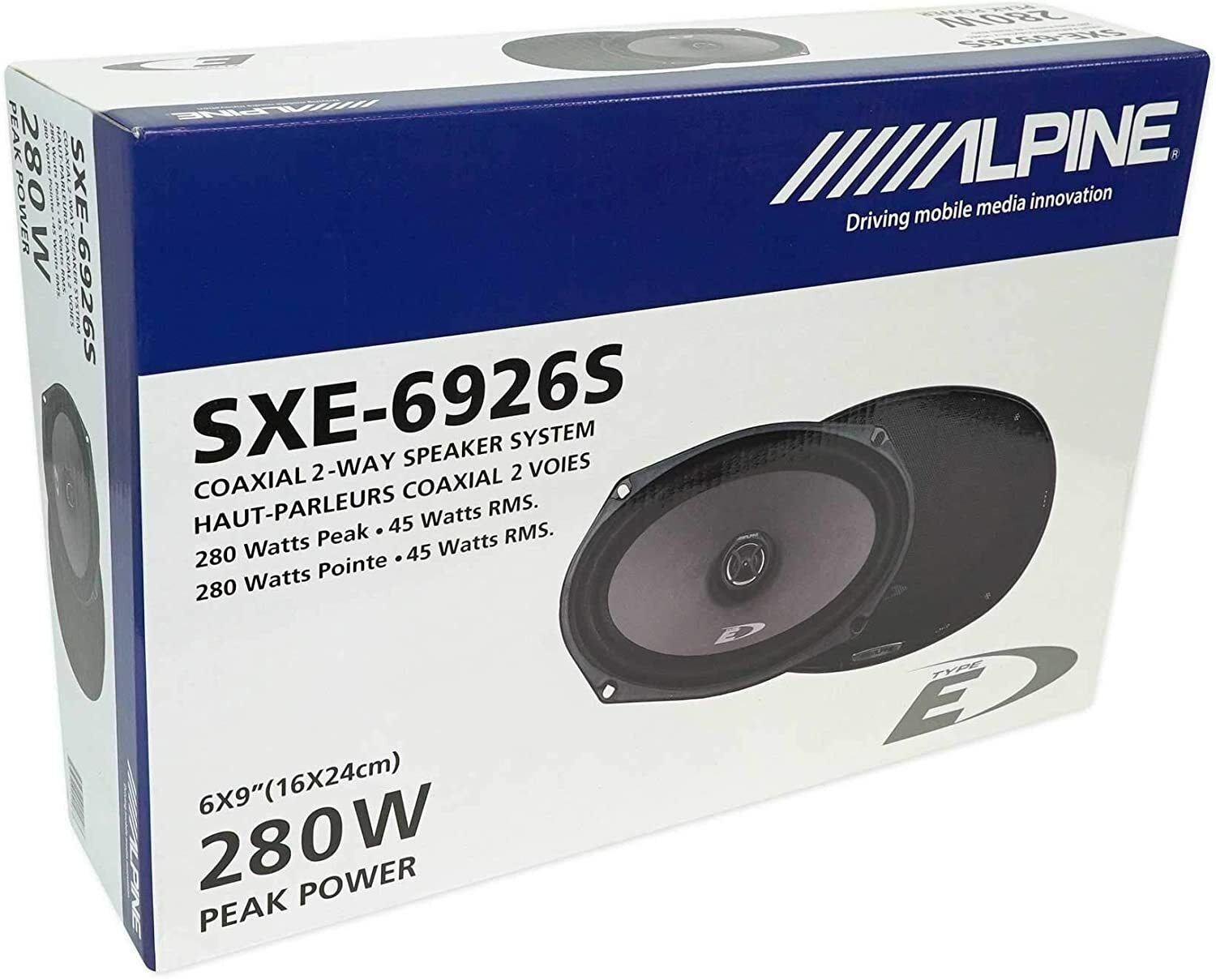 NEW 2 Pairs - Alpine SXE-6926S 6"x9" 560 Watt 2-Way Car Audio Coaxial Speakers