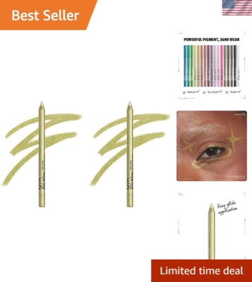 Epic Wear Liner Stick - 36Hr Waterproof Eyeliner Pencil Pack of 2 - Chartreuse
