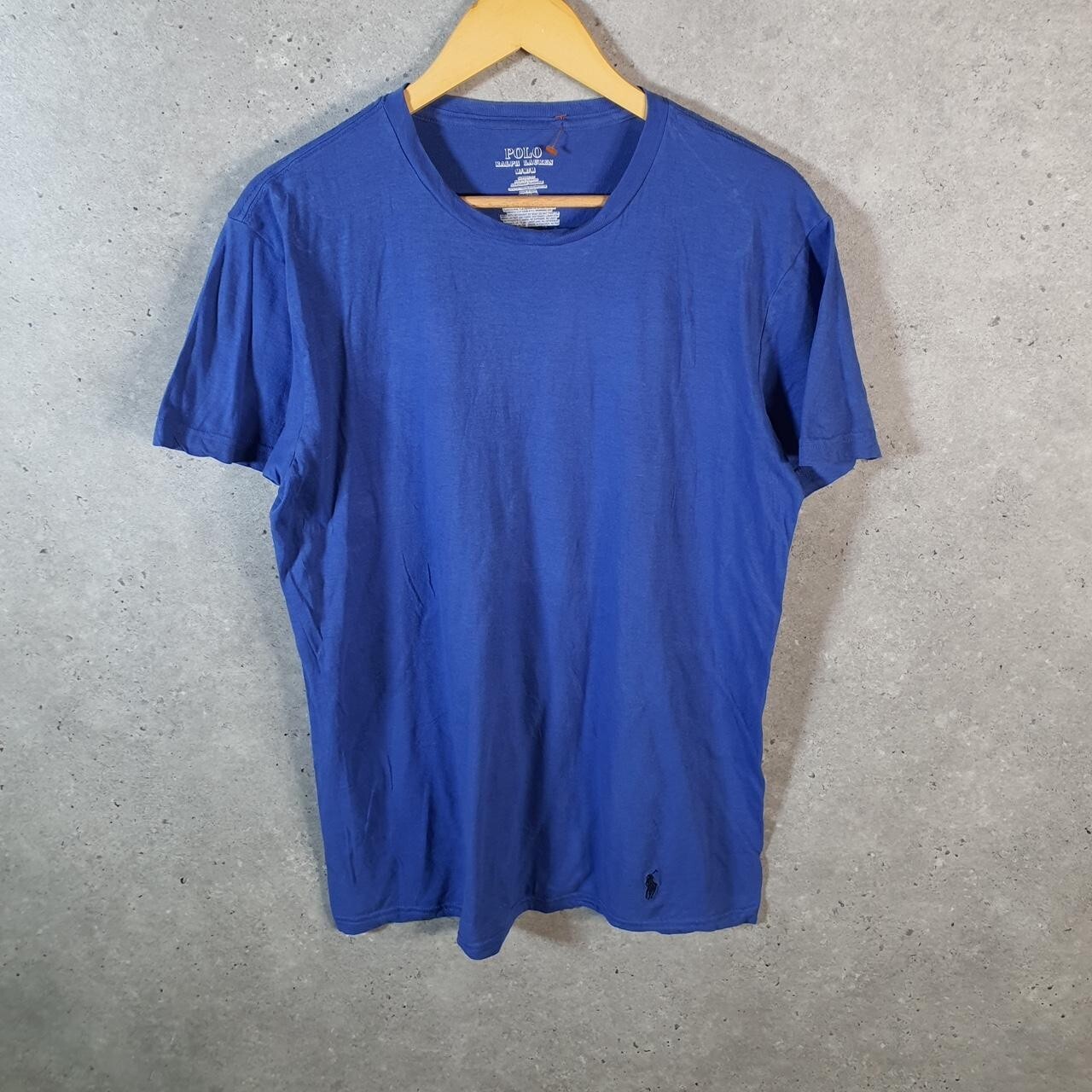 Polo Ralph Lauren vintage uomo blu medio ricamata vestibilità classica pony