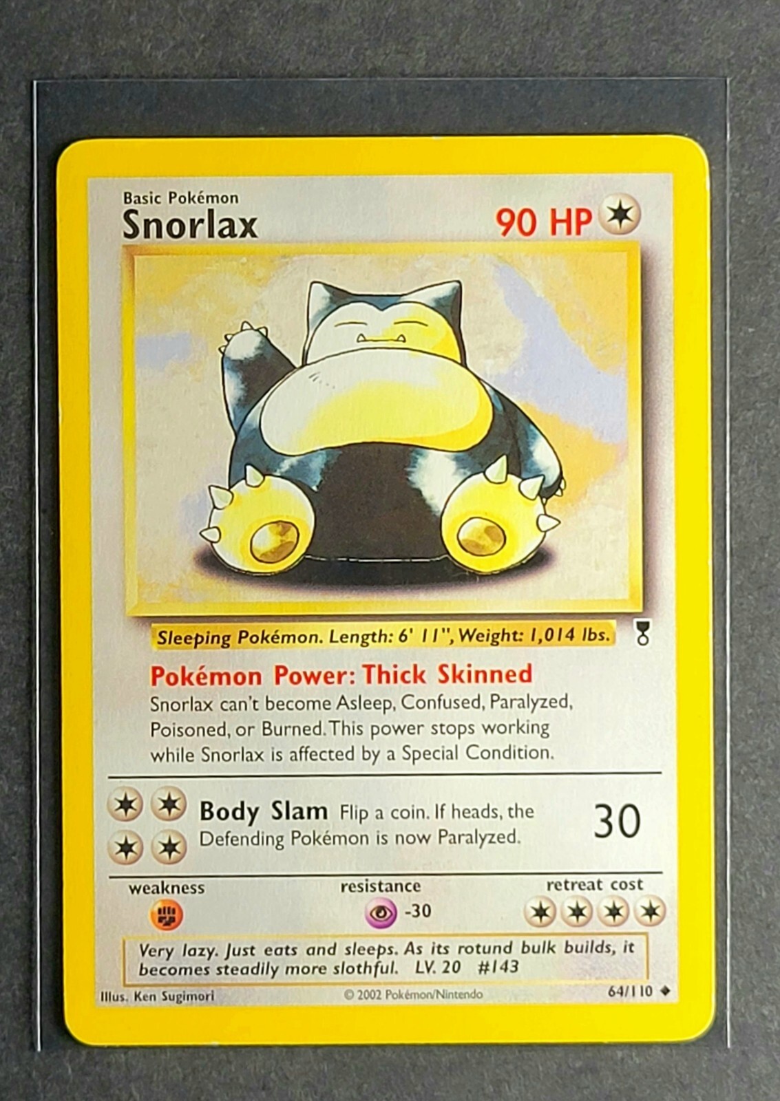 Snorlax 64/110 Legendary Collection 2002 Pokémon Uncommon NM - Mint