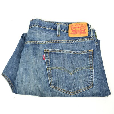 Levi's 550 Men's Size W48 L32 Blue Loose Straight Fit Denim
