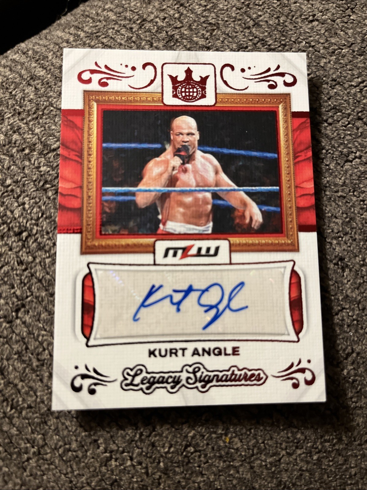 Kurt Angle 2026 Ring Royalty MLW Auto SSP Legacy Signatures Ruby /99