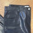 Aritzia Wilfred Women's Melina  Pants Black Vegan Leather High Rise size 16 — photo 2