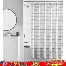 16 Piece Bath Accessory Set Shower Curtain Rug Soap Pump Hooks Ceramic New