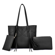 Mellow World Camille 3-Pc. Tote Black