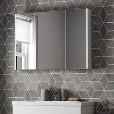 Artis White Gloss Triple Door Mirror Cabinet 900 x 650mm