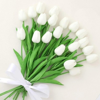 10 Stck. Künstliche Tulpe Blumen Bouquet PE Schaum Kunstblumen Hochzeit Wohndeko
