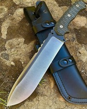 CUSTOM HANDMADE D2 TOOL STEEL BOWIE KNIFE HUNTING KNIFE SURVIVAL KNIFE