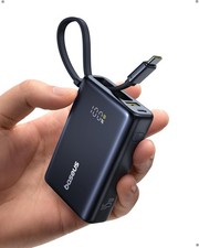 Baseus PicoGo 10000mAh 45W USB-C Power Bank Built-in Cable Fast Charge NEW